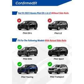 Enhanced 220 LBS Roof Racks for 2023 2024 2025 Honda Pilot, All Aluminum Alloy Cross Bars, Upgraded from The OE-Style Cross Rails