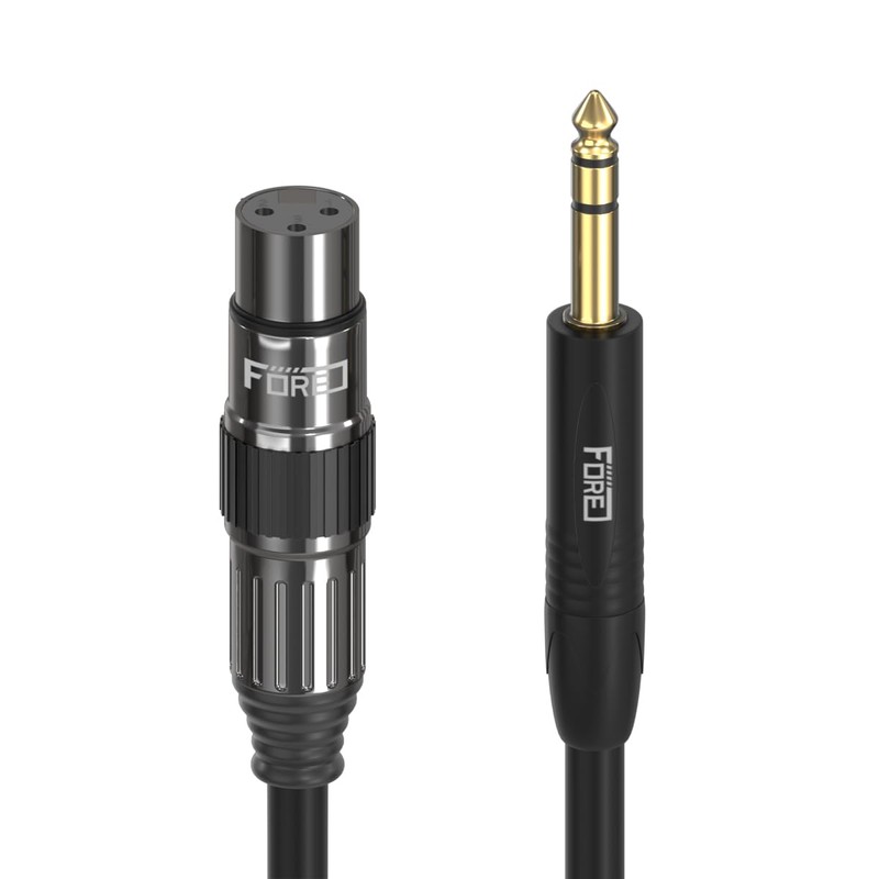 FORE 6.35mm to XLR Female Microphone Cable 1m