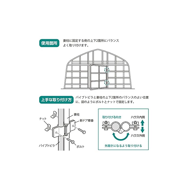 Watanabe Pipe Pipe for Pipe House Part, Door Hinge with