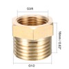sourcing map Brass Threaded Pipe Fitting G1/2 Male x G3/8