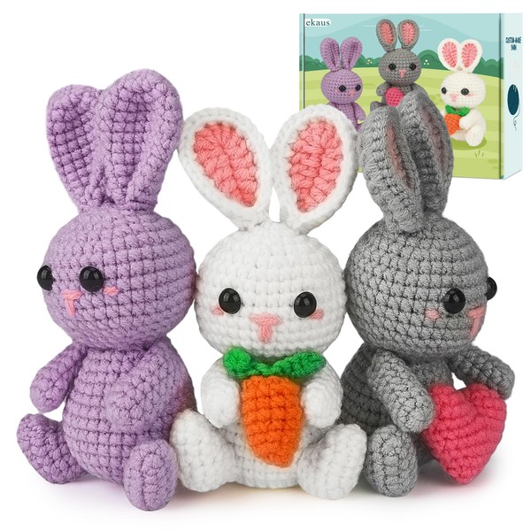 ekaus Crochet Kit for Beginners, Crochet Kit with Step-by-Step Video