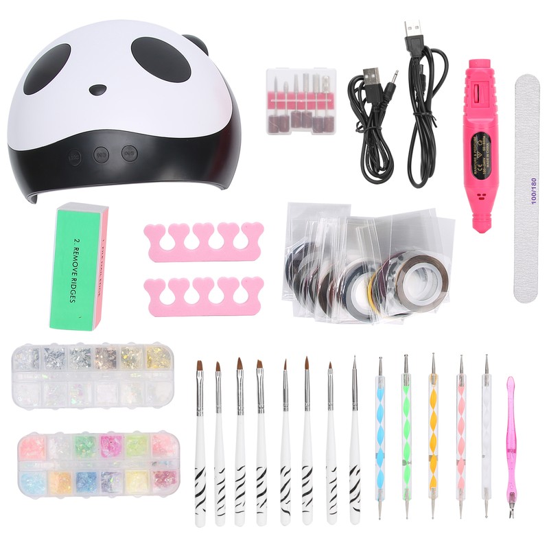 12Pcs Nail Art Kit Rhinestones Dotting Pen Nail Drill Pen