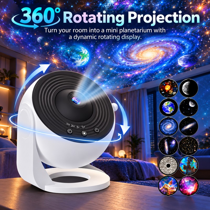 Galaxy Projector Night Light for Bedroom – 13 Film Discs