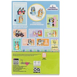 Paper Magic Group Paper Magic Group Bluey Valentine's Day Cards and Bluey Fuzzy Sticker Set - Valentine Exchange Cards