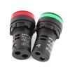 sourcingmap AC 220V Red Green Circuit LED Indicator Pilot Signal