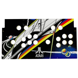DIY Retro Arcade Skinned Asteroids 2 Player 6 Button Replacement Control Deck for Arcade1Up - Add Black T Mold