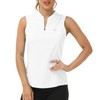 JINSHI White Golf Shirt Womens Dry Fit Pickleball Shirts Women