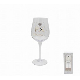 Lesser & Pavey Mad Dots P.S I Love You Glass, 8 x 8 x 22 cm