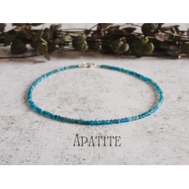 High Quality Apatite Beaded Healing Water Resistant Crystal Boho Anklet Bracelet