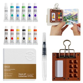 5 Pcs Mini Watercolour Paint Set Travel, Pocket Watercolour Travel Set