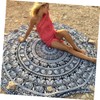 Zerodeko Beach Blanket Mandala Large Round Towel Sandfree Waterproof Picnic