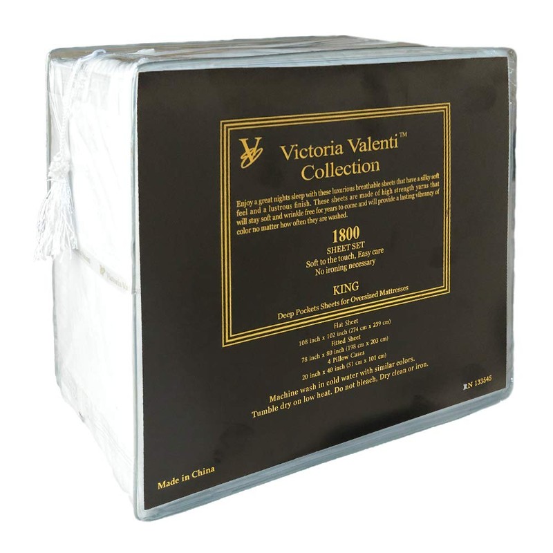 Victoria Valenti Embossed Sheet Set with 4 Pillow Cases, Double