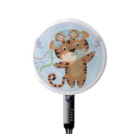 Fan Protection Cover - Cute Tiger Pattern Electric Fan Guard,Household Fan Cover for Child Safety, Finger Safety Mesh for Round Fan, Protective Cover