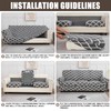 SearchI Stretch Sofa Cover Printed Couch Cover, Floral Pattern 4