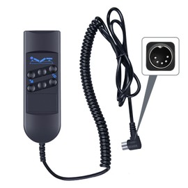 Bed Motor Hand Remote Control Replacement for Okimat II, 6 Button 5 Pin Remote for Okin Refined Hospital Beds