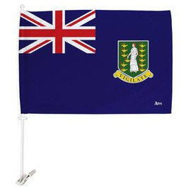 British Virgin Islander Car Flag Bandera Para Carros De British Virgin Islands Decor For Window Clip Mount Accessories Sport Fan Gifts League Olympics Party Supplies Patriotic Decorations Made in USA