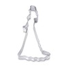Staedter Princess Shape Cookie Cutter, Stainless Steel, Silver, 30 x