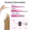 REECHO 16" Invisible Wire Hair Extensions with Thinner Softer Lace