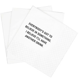 SharkBliss Funny Quotes Cocktail Napkins, 100 Pack Here's To The Nights We Won't Remember With The Friends We'll Never Forget Birthday Bachelor Retirement Cocktail Napkins 2-Ply, 5x5" (To The Nights)