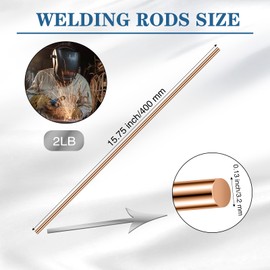 Blulu Tig Welding Rod ER70S-6 Mild Steel Tig Filler Rod Carbon Steel Welding Accessories 2lb(3/32" x 16")