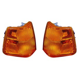 KarParts360 For Volvo WIAES/WIA Integral Aero Sleeper Signal Light Assembly 1988-1997 Pair Driver and Passenger Side Yellow Lens For WH2550100 | 1114975
