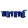First Gear Set of 6 Blue Garbage Trash Bin Containers