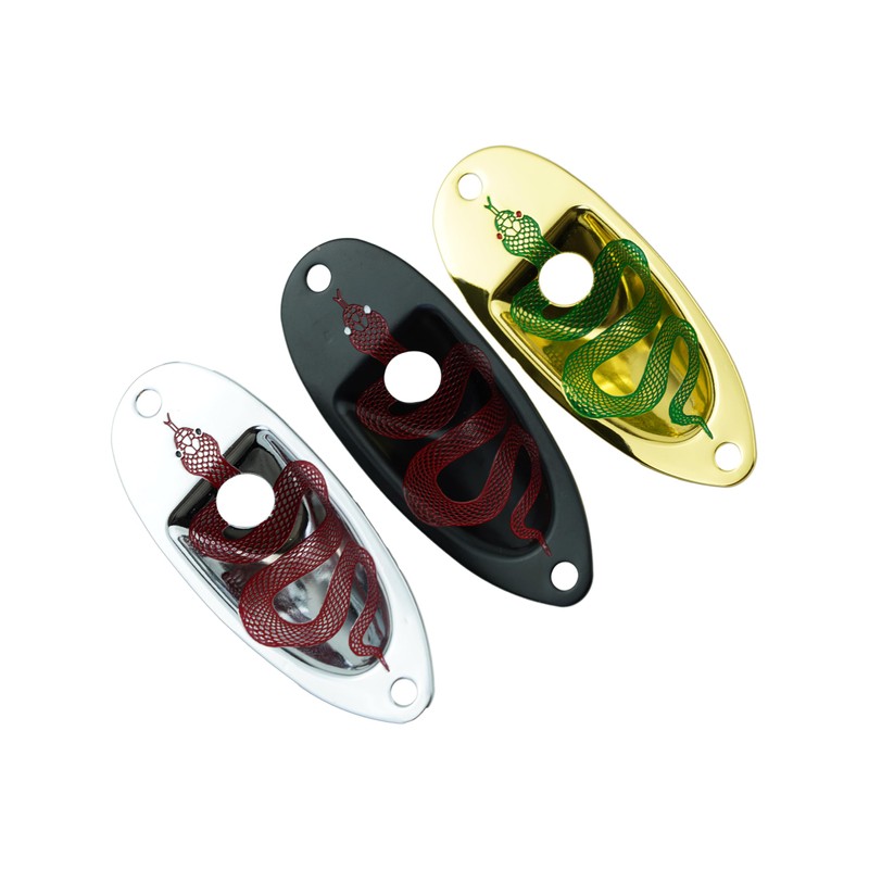 Guyker Guitar Input Jack Plate, Metal Oval Boat Shape Jackplate