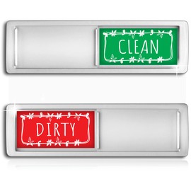 Dishwasher Magnet, Clean Dirty Sign Indicator for Dishwasher Easy to Read and Strong Slide for Changing Signs, Sleek Design, Heavy Duty Magnet with Optional Stickers (Pastel)