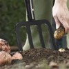 Garden Fork with Ergonomic Handle, Fiberglass Handle，4-Tine Pitchforks for Gardening