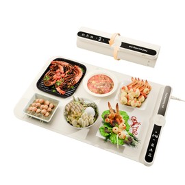 Food Warming Mat, Electric Warming Tray,9 Temp-Settings Warming Mat, Foldable Food Warmer, Heating Fastly in 8s, Hot Plate for Buffet, Family Gatherings,Holidays(23 * 15in)