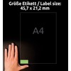 Avery L6040-20 Removable Mini Labels (45.7 x 21.2 mm Labels,