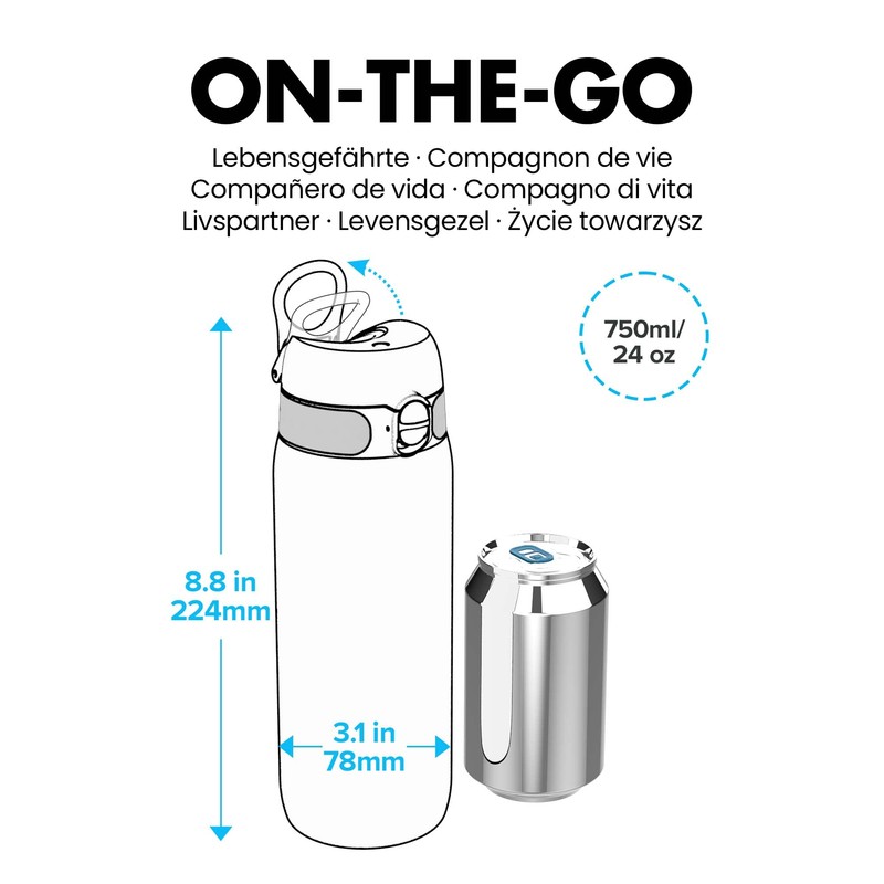 Ion8 Recyclon Water Bottle, Periwinkle, 750 ml Capacity