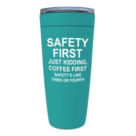 Coffee Lover Mint Edition Viking Tumbler 20oz - just kidding - Coffee Enthusiast Caffeine Addict Brew Espresso Barista Overtime Worker Kidding Joke Engineer