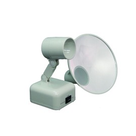 Floxite FL-615-2 15X magnifying mirror with light, Lighted travel makeup mirror with light and magnification, Round, LED, Tabletop, Portable vanity mirror for desk bathroom, electric plug in, personal