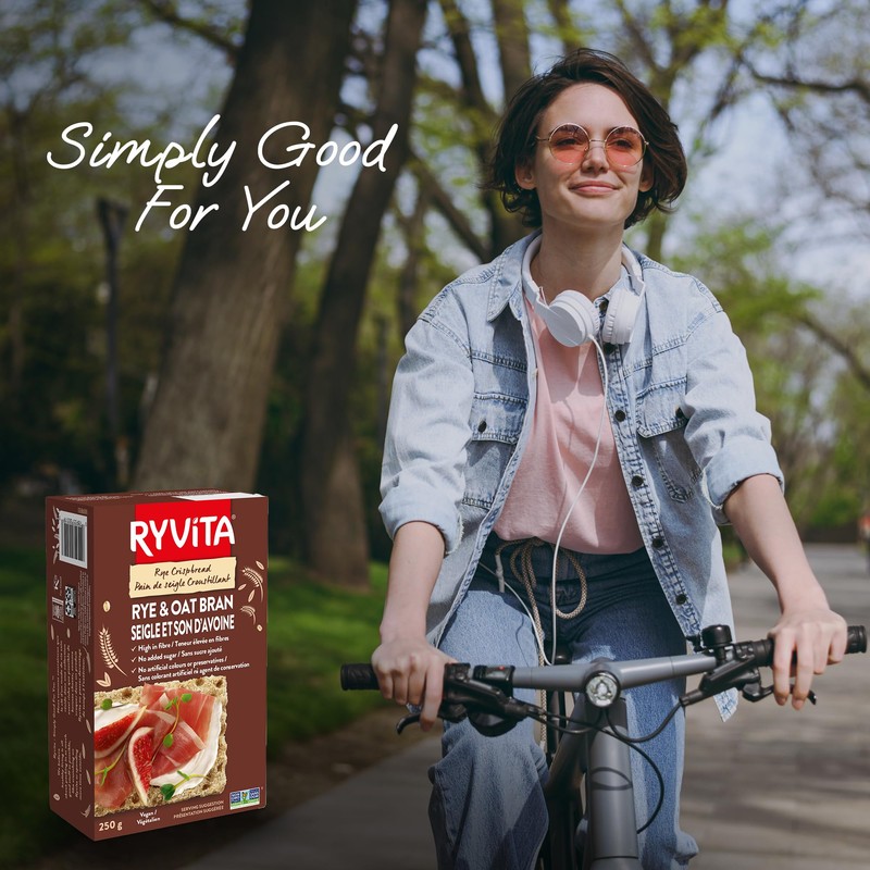 Ryvita Rye and Oat Bran Crispbread 250g
