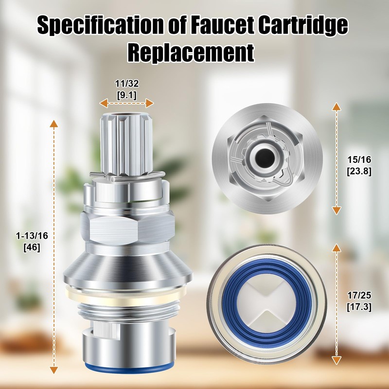 Enhon 2 Pack Ceramic Disc Cartridge Replacement for 910-9000, Compatible