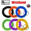 HAMIYELL Pack of 6 Colorful Spring Spiral Wrist Coil Key