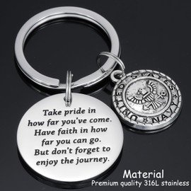 Kivosliviz Navy Keychain Gifts for Men In Military Deployment BF Graduation Inspirational Us Navy Keychain