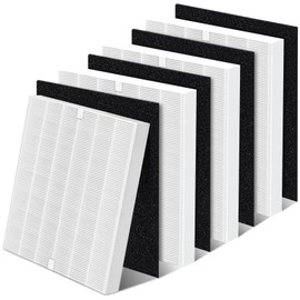 2 Pack AP-1512HHS Filters Replacement for Coway Airmega Air Purifier, Compatible with AP1512HHS, AP1512HH and 200M Air Purifier, 2 Filters + 2 Carbon Pre-Filters