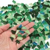 Yazikisa 1.1 lb Glass Mosaic Tiles Mixed Green Irregular Crystal