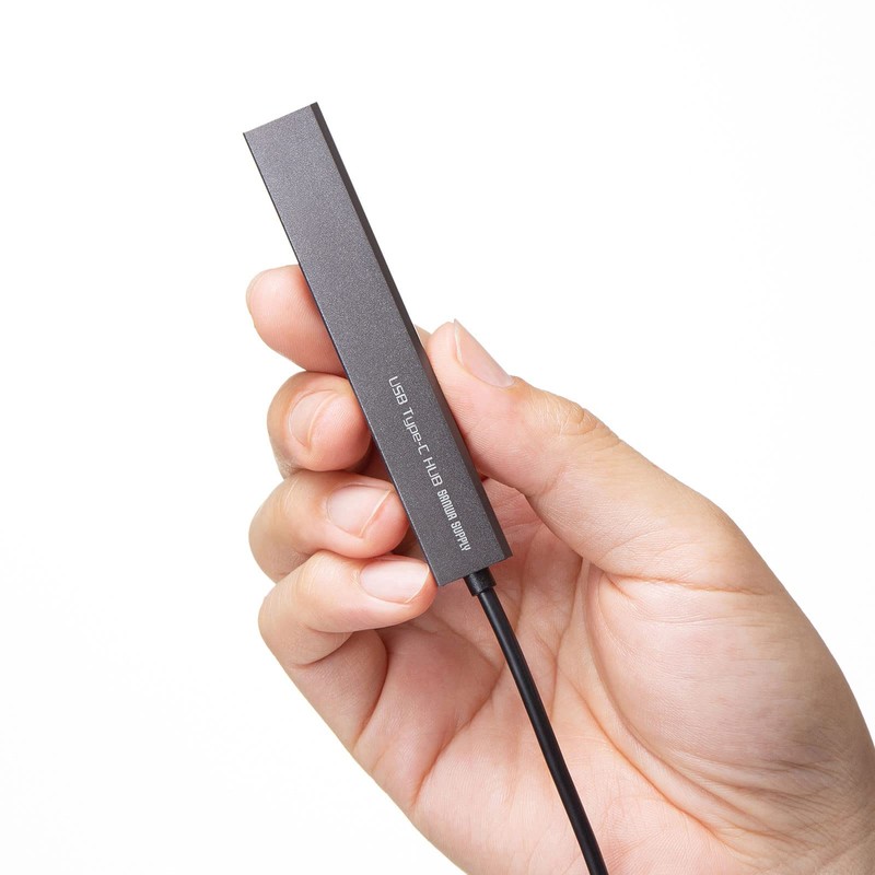 Sanwa Supply USB Type-C USB 2.0 4 Port Slim Hub