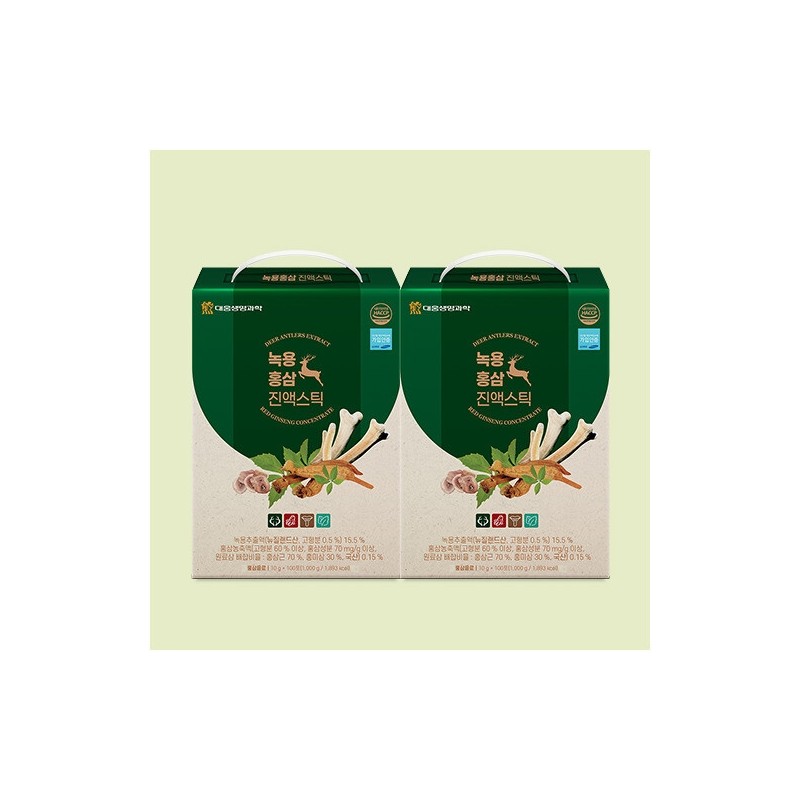 Daewoong Life Science Deer Antler Red Ginseng Extract Stick 100