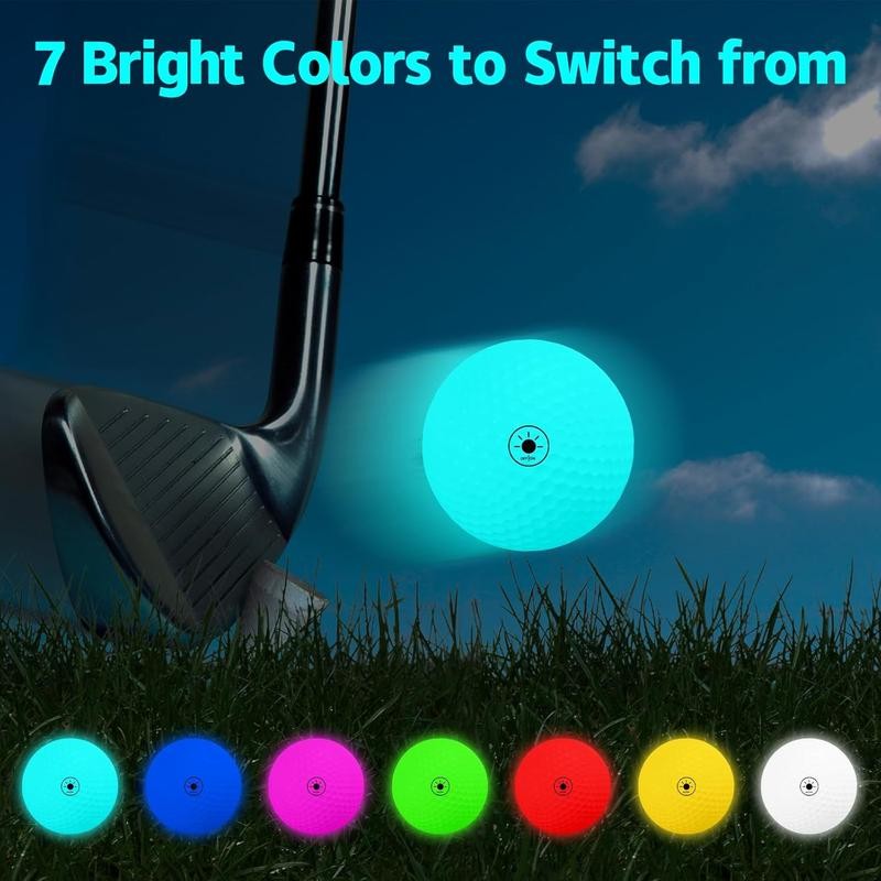 Glow in the Dark Golf Balls - 7 Bright Colors