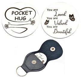 RFTWXHPN Inspirational Pocket Hug Gifts for Women Girls Christmas Birthday Gift for Granddaughter Niece You Are Loved You Are Valued Gifts Pocket Hugs Token Keychain for Mom Friend