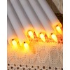 Homemory Waxy Flameless Taper Candles with Remote Timer Dimmer, Battery