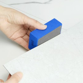 QWORK® 4 Pieces Diamond Hand Polishing Blocks Sets, 60# 100# 200# 400# Sanding Pads, Hand Polishing Pads, for Granite, Marble, Ceramic