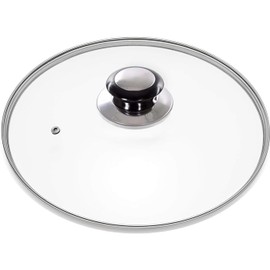 Sleek Style® Tempered Glass Saucepan Lid Saucepans and Frying Pans Lid Knobs with Screws 18 to 28 CM (18 CM)
