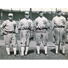 OnlyClassics 1918 Chicago Black SOX SHOELESS Joe Jackson Baseball 8X10 Photo Eddie Collins