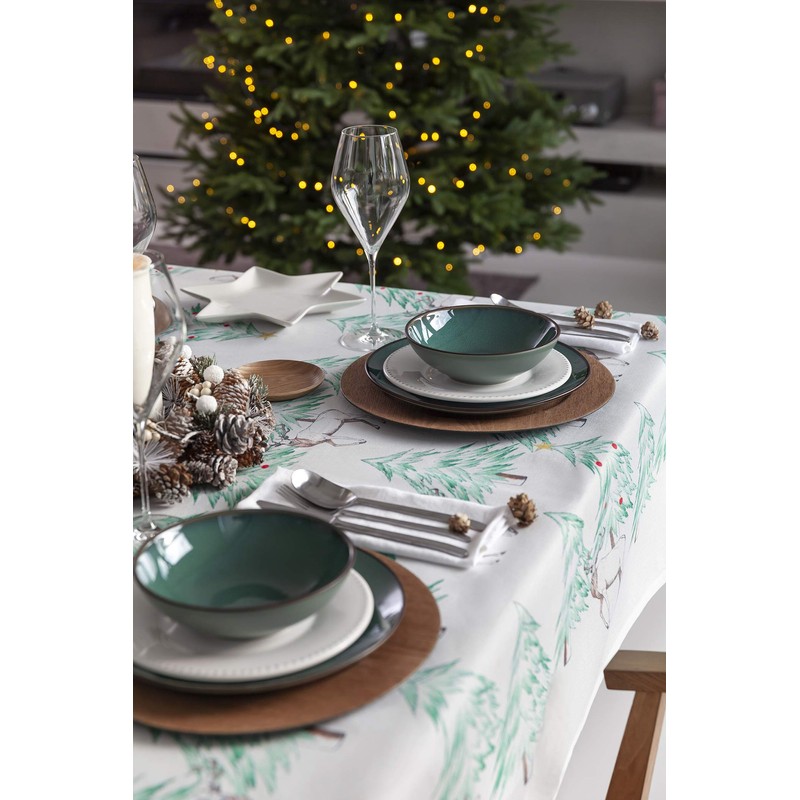 Scandi Christmas Table Cloths - Modern Nordic Design (220cm x