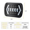 Unbranded 1PC 5x7" 7x6" LED Headlight Hi/Lo Sealed Beam For